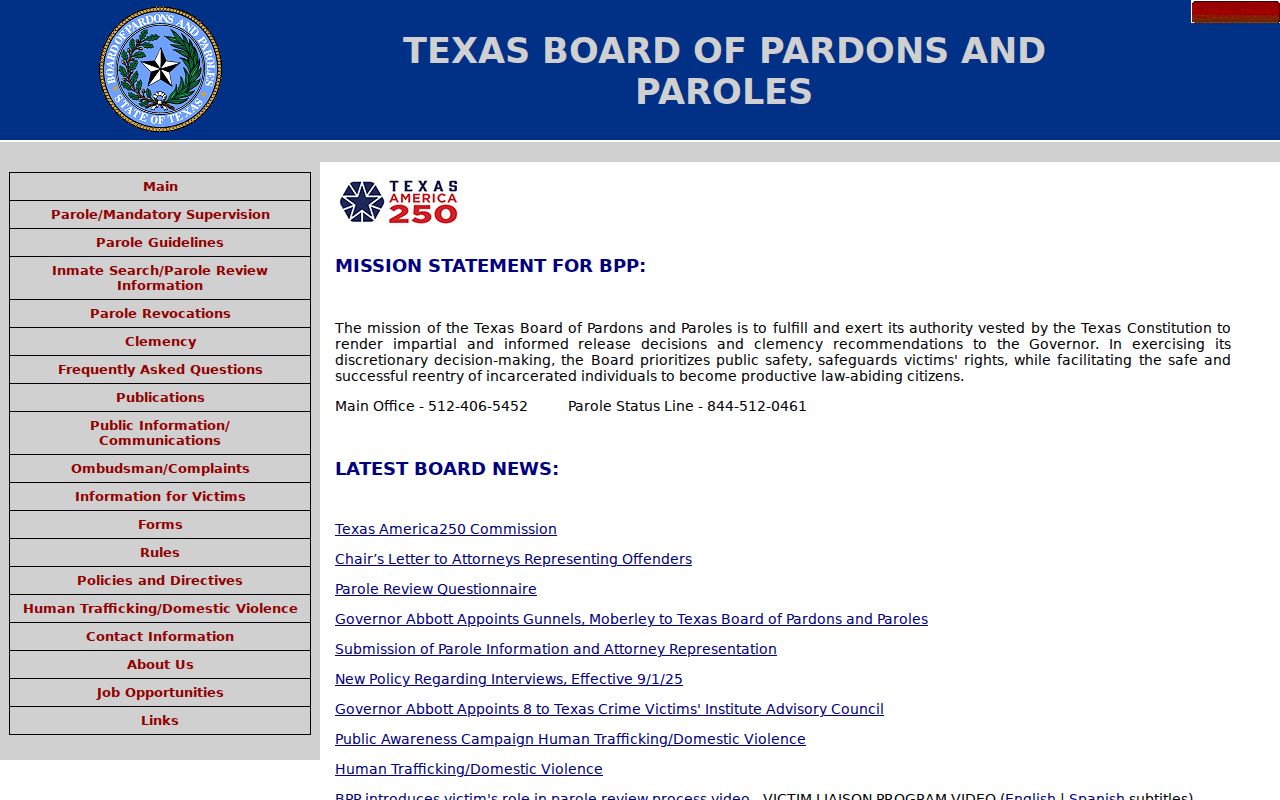 Willacy County criminal records Texas parole authority